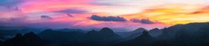 Sunrise on the small winter mountain Sunrise on the small winter mountain